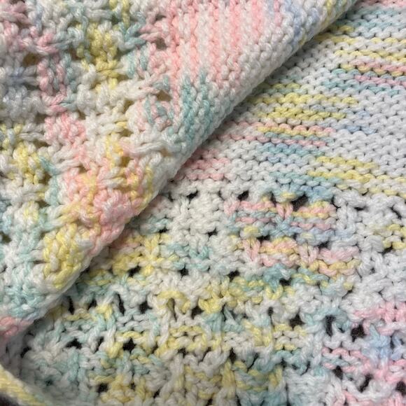 Handmade Baby Girl Knit Cardigan Sweater Ribbon Tie 12 Month Vintage - Picture 10 of 13